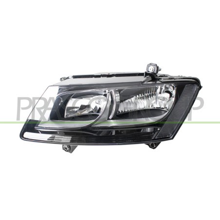 Phare Gauche H7+H7 Electrique Avec Moteur-Noir