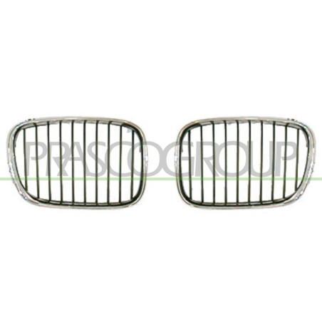 Grille de calandre chrome chrome noir côté passager