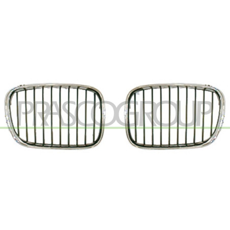 Grille de calandre chrome chrome noir côté chauffeur