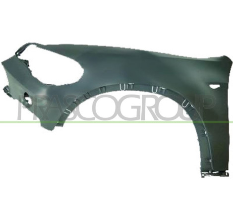 Aile avant côté chauffeur en plastique avec apprêt