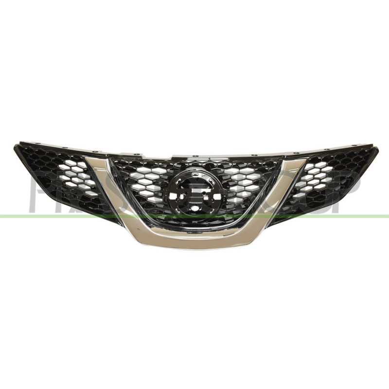 Grille de calandre noir avec moulure chrome
