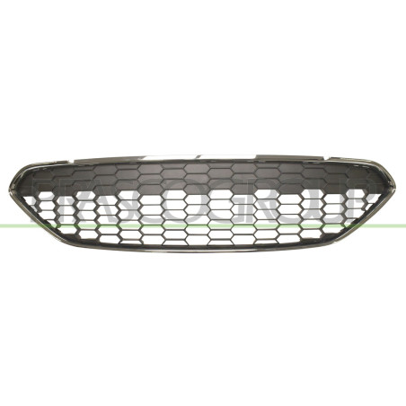 Grille de calandre noire avec cadre chromé