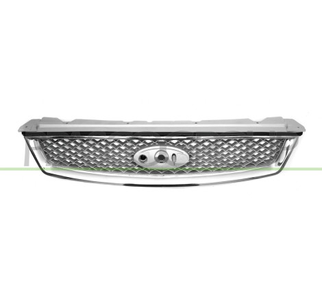 Grille de calandre argent avec cadre chrome
