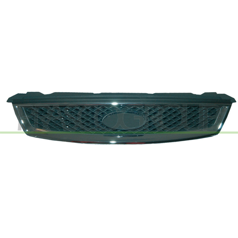Grille de calandre gris foncé avec cadre chrome
