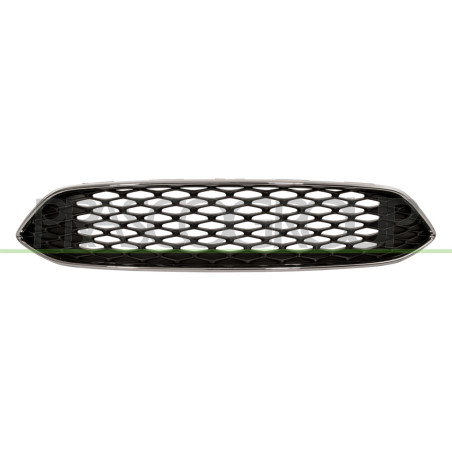 Grille de calandre noire avec cadre chromé