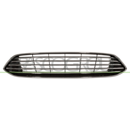Grille de calandre noir avec moulure chrome et cadre chrome