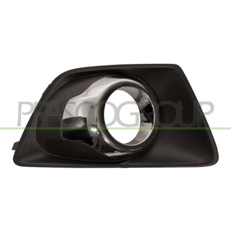 Grille de pare-chocs avant noir et cadre chrome côté passager