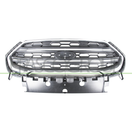 Grille de calandre noir avec moulure chrome et cadre chrome