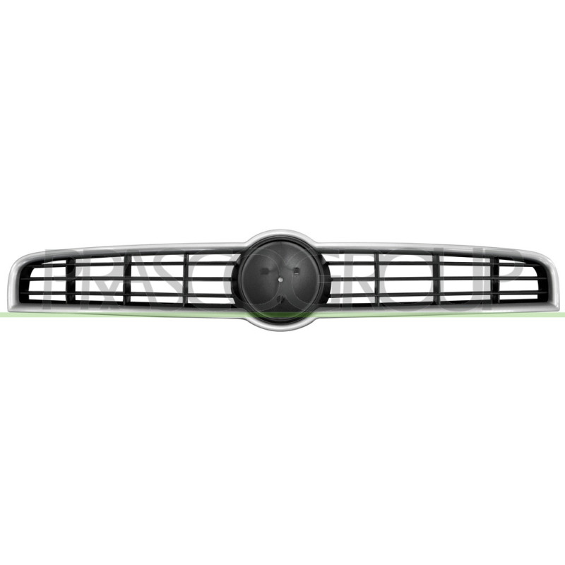 Grille de calandre noir avec cadre argent