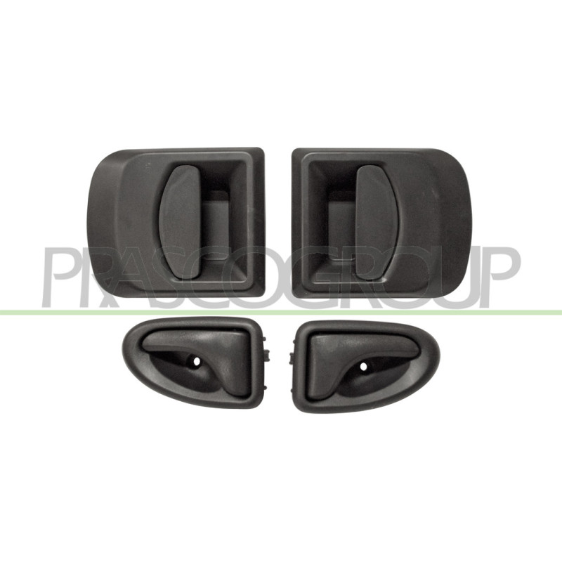 Jeu de poignées noir intérieur et extérieur