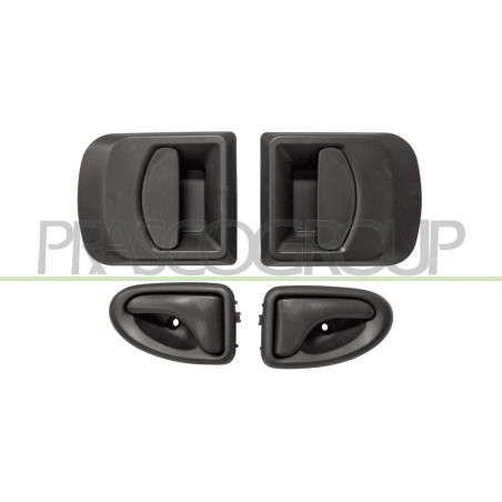 Jeu de poignées noir intérieur et extérieur