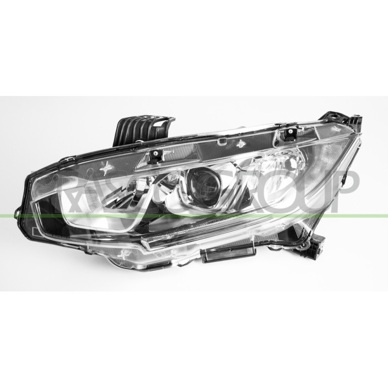 Phare Gauche H11+Hb3 Electrique Avec Moteur-Avec Feu De Jour-Led