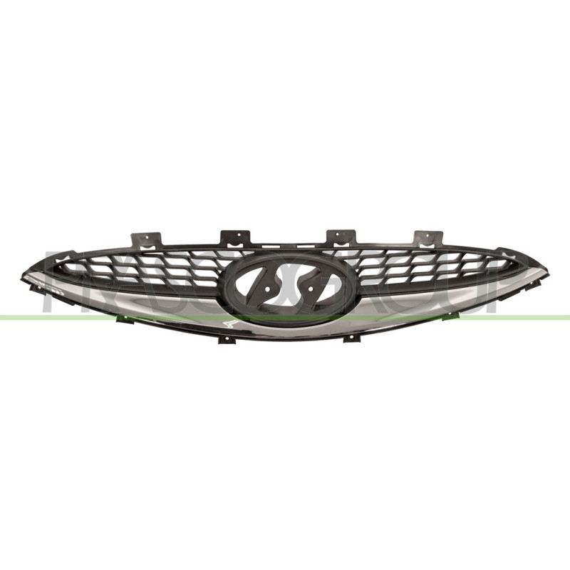 Grille de calandre noir avec moulure chrome