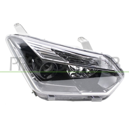 Phare Droit H11+Hb3 Electrique Avec Moteur-Noir-Led