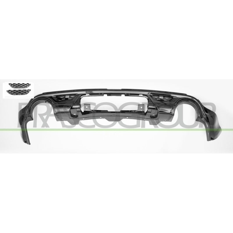 Spoiler noir brillant de pare-chocs arrière