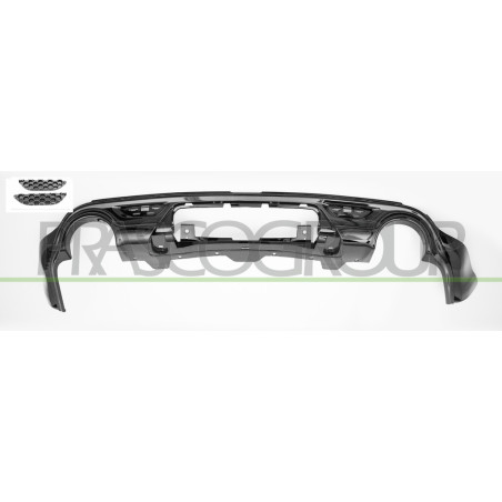 Spoiler noir brillant de pare-chocs arrière