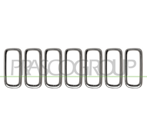 Moulure chrome de grille de calandre