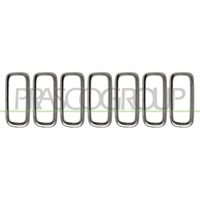 Moulure chrome de grille de calandre