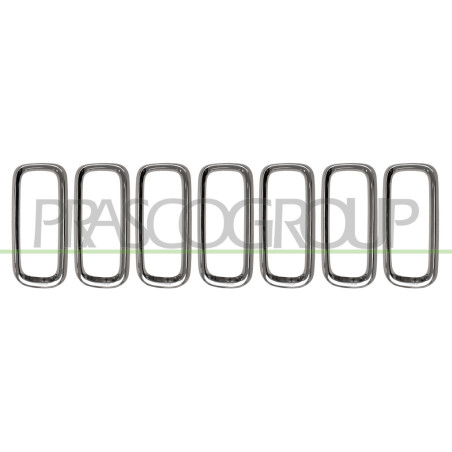 Moulure chrome de grille de calandre