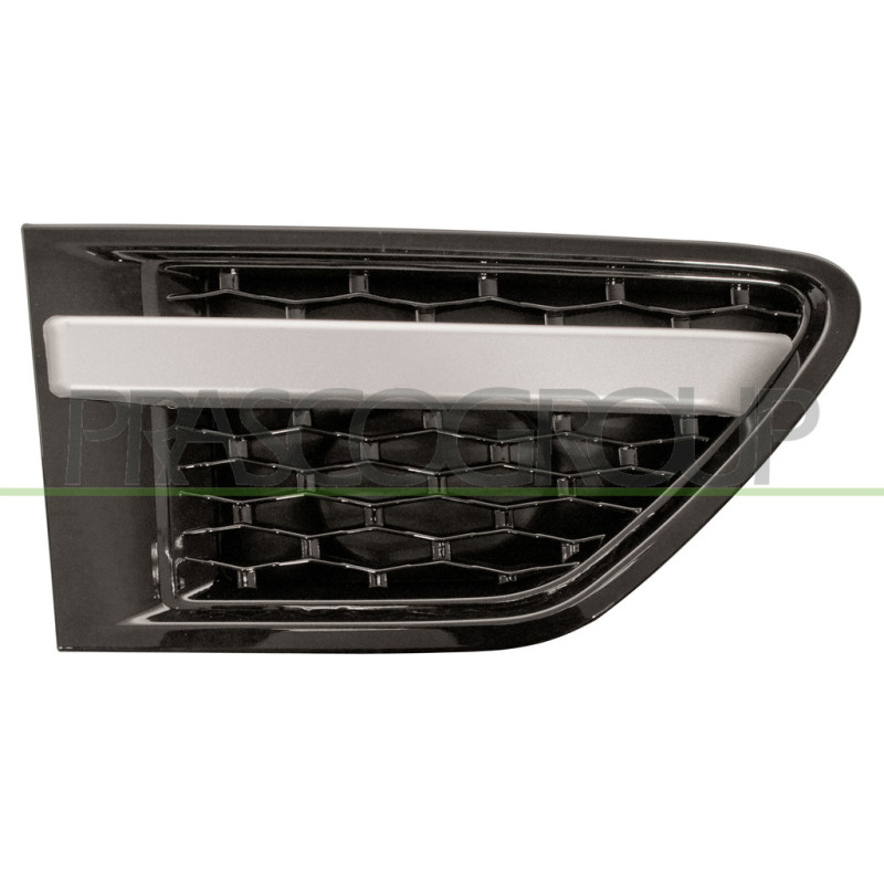 Grille noir brillant et argent d'aile avant côté passager