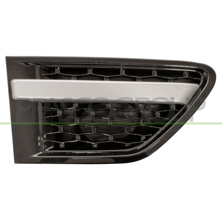 Grille noir brillant et argent d'aile avant côté passager