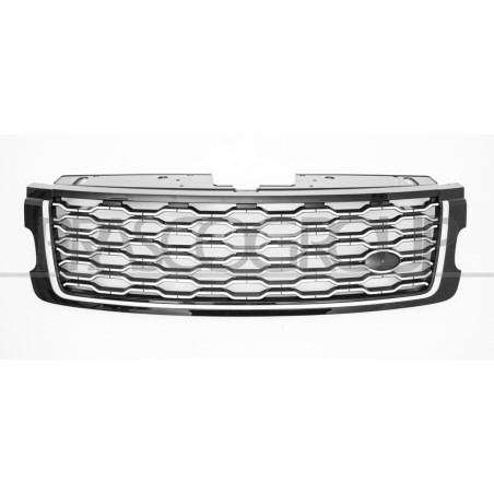 Grille de calandre noir brillant et argent