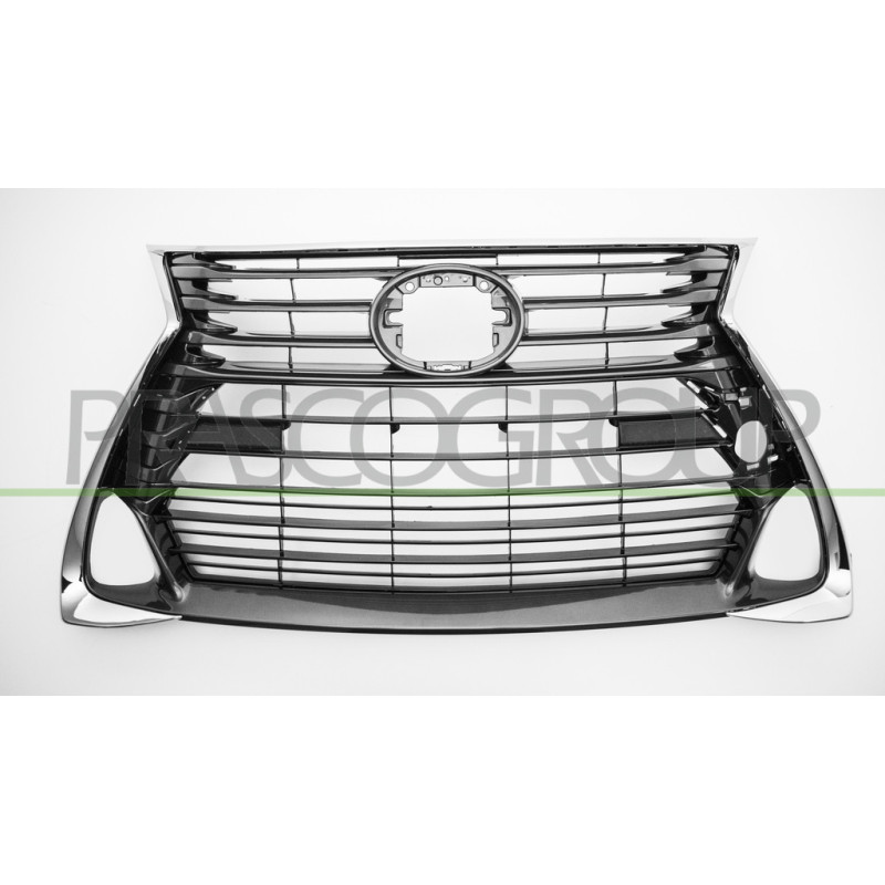 Grille de calandre noir avec moulure chrome