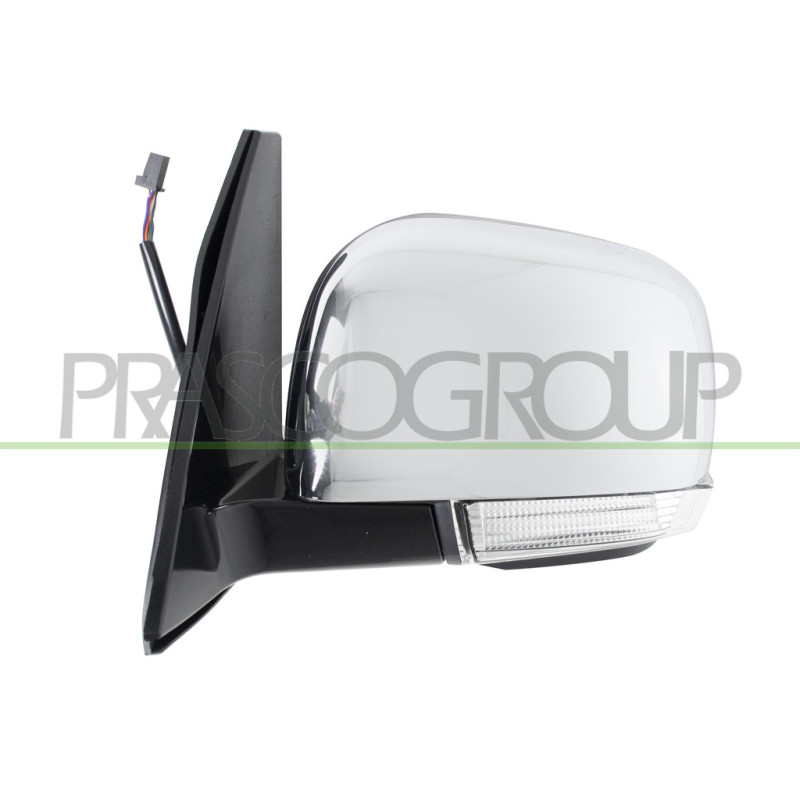 Rétroviseur électrique rabattable noir et chrome côté chauffeur