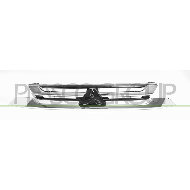 Grille de calandre noir brillant avec moulure chrome