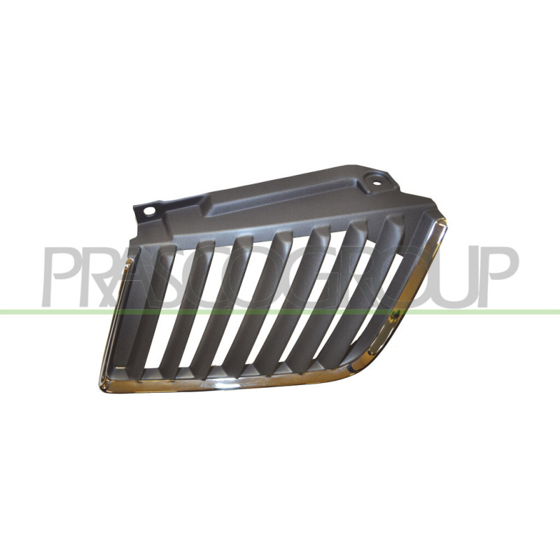 Grille de calandre noire avec cadre chrome côté passager