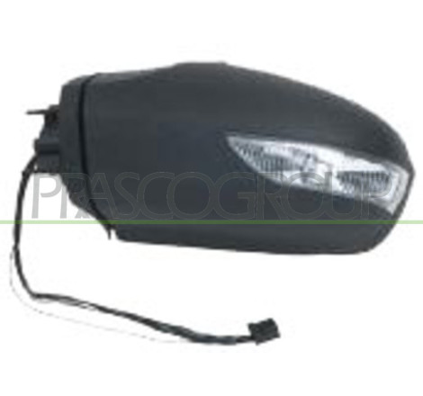 Rétroviseur électrique, rabattable électriquement, à peindre avec apprêt