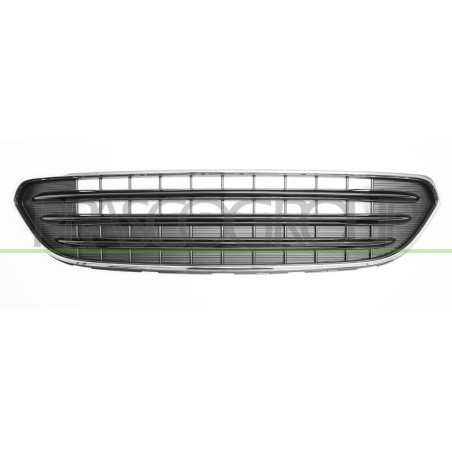 Grille de calandre argent avec cadre chrome