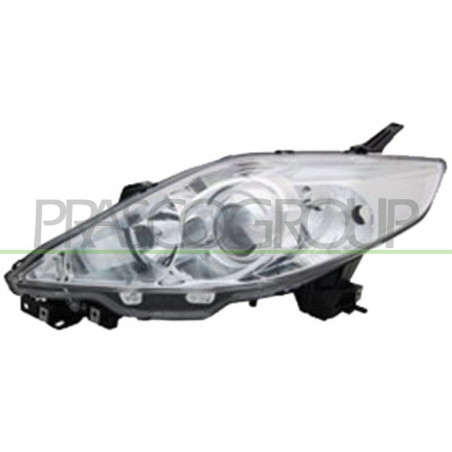 Phare Gauche H7+Hb3 Elecrique Avec Moteur Chrome'