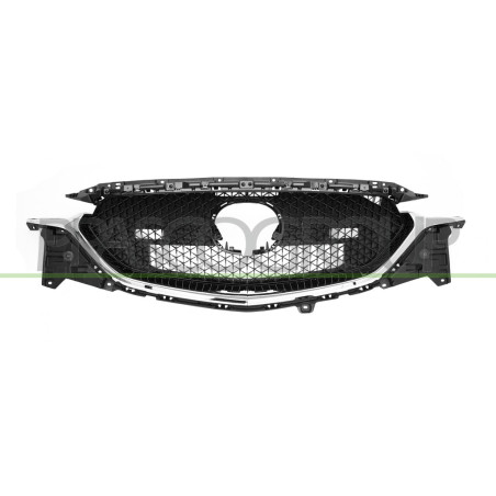 Grille de calandre noir avec moulure chrome