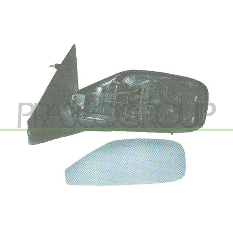 Rétroviseur électrique, rabattable électriquement, à peindre avec apprêt