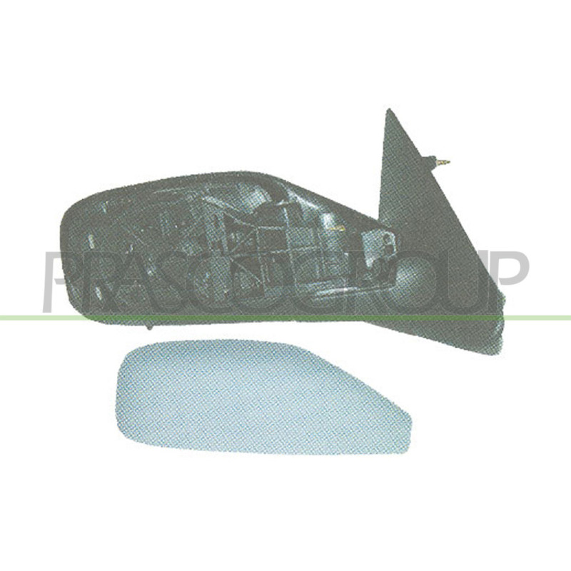 Rétroviseur électrique, rabattable électriquement, à peindre avec apprêt