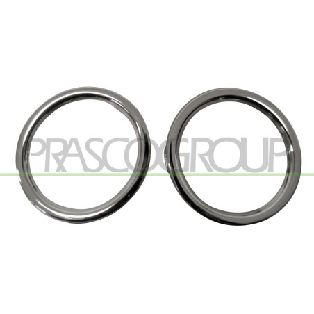 Jeu de moulure chrome de phare antibrouillard