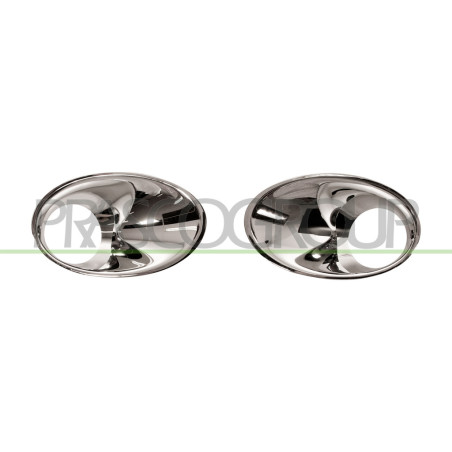 Jeu d'enjoliveur chromé pour antibrouillards