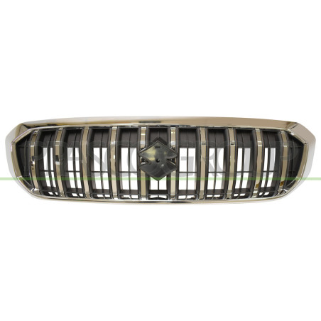 Grille de calandre argent avec cadre chrome