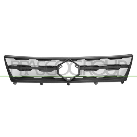 Grille de calandre noir avec moulure chrome