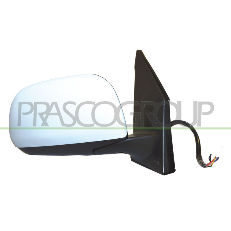 Rétroviseur électrique, rabattable électriquement, à peindre avec apprêt