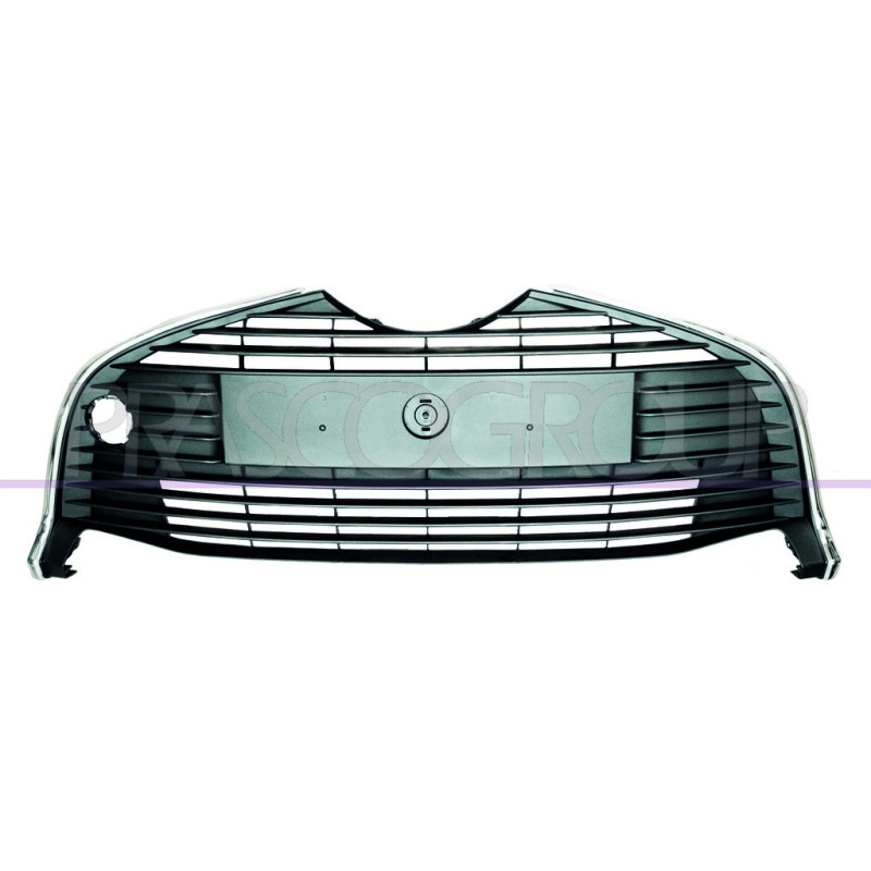 Grille centrale de pare-chocs avant noir avec cadre chrome