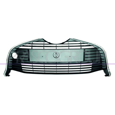 Grille centrale de pare-chocs avant noir avec cadre chrome