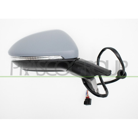 Rétroviseur électrique, rabattable électriquement, à peindre avec apprêt