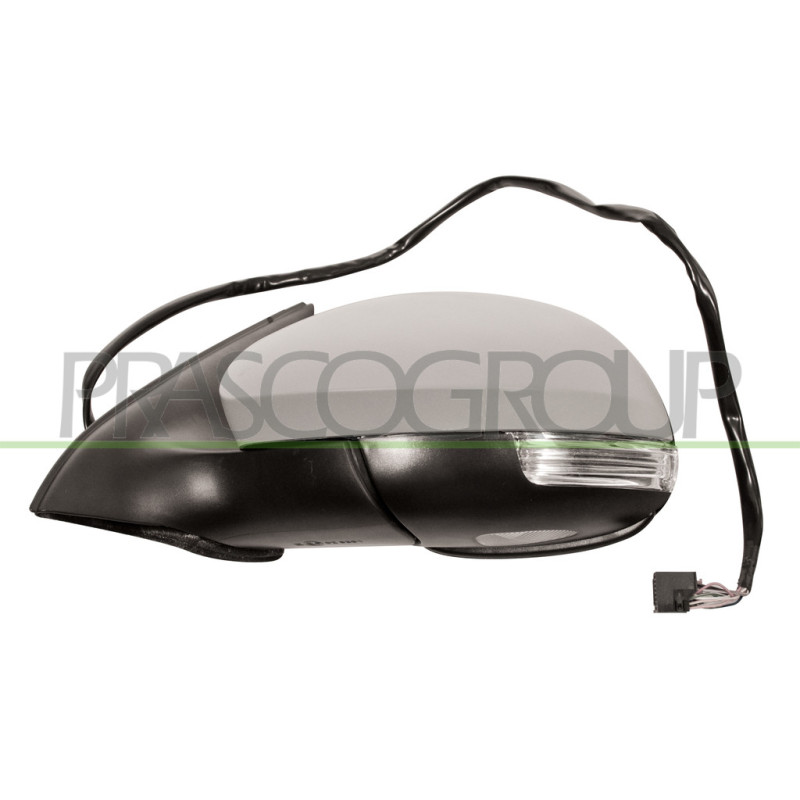 Rétroviseur électrique, rabattable électriquement, à peindre avec apprêt