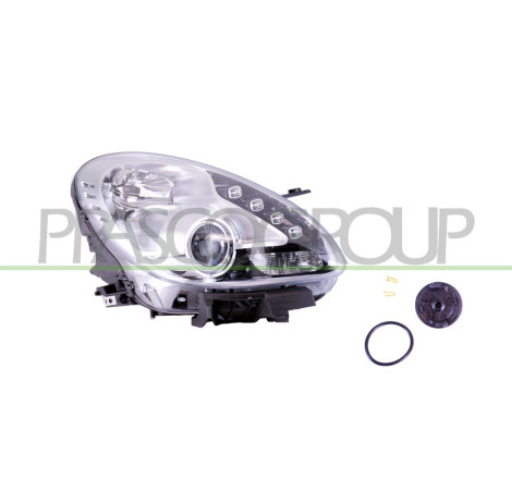 Phare côté passager H7 Electrique avec Moteur-avec Feu de Jour-Chromé-Led