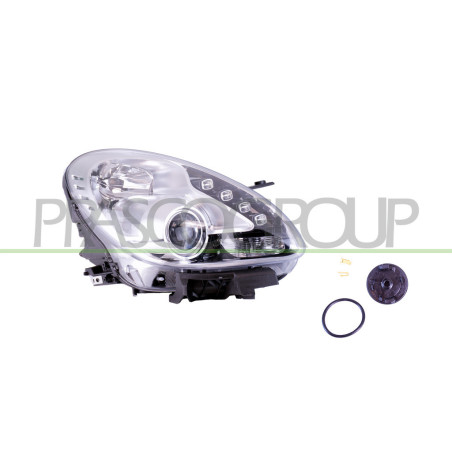 Phare côté passager H7 Electrique avec Moteur-avec Feu de Jour-Chromé-Led