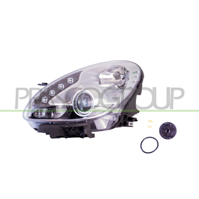 Phare côté chauffeur H7 Electrique avec Moteur-avec Feu de Jour-Chromé-Led