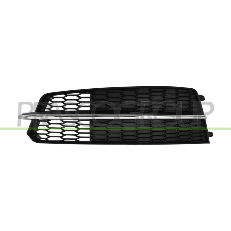 Grille Gauche De Pare-Chocs-Avant-Noire-Structuree-Sans Sieges Antibrouillard-Av