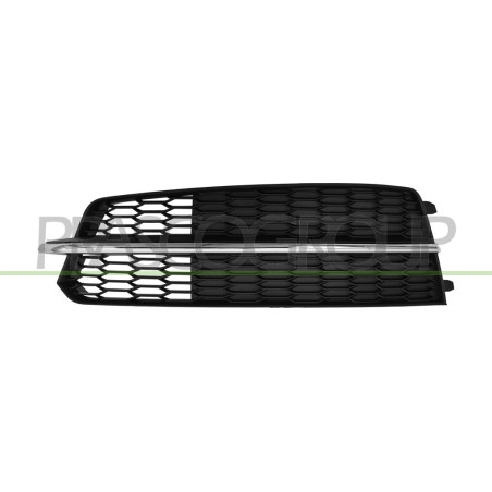 Grille Gauche De Pare-Chocs-Avant-Noire-Structuree-Sans Sieges Antibrouillard-Av